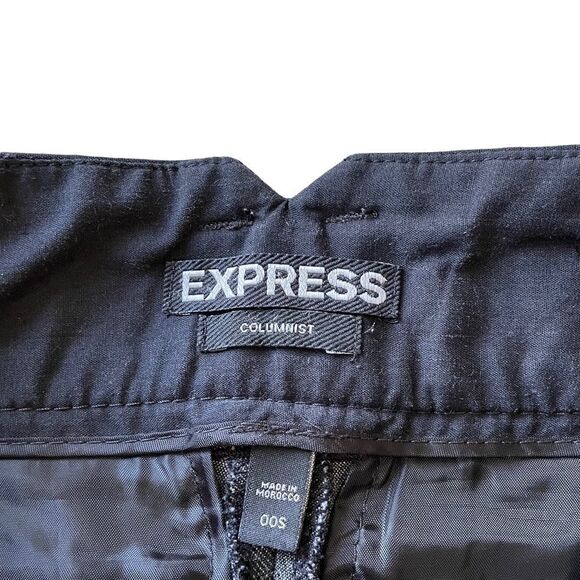 EXPRESS Columnist Charcoal Gray Black Dress Pants Women’s Size 00S - Picture 4 of 9